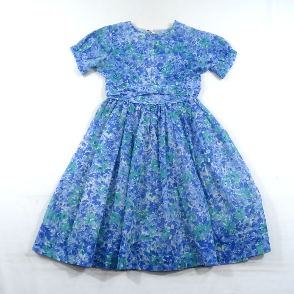 Cinderella Blue Dress Kids Young Girls Lightweight Metal Zipper 1960s
